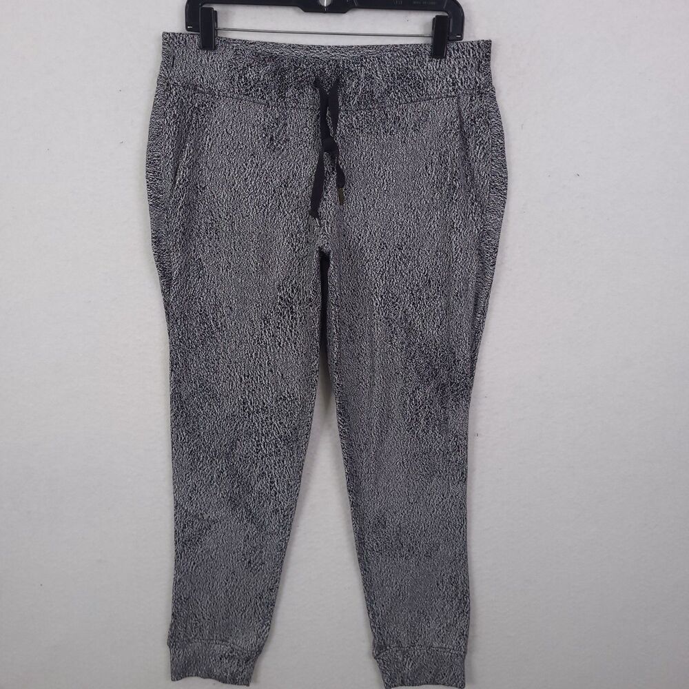 Lululemon Ready to Rulu Jogger Size 10 Running Luon Spray Jacquard White Black